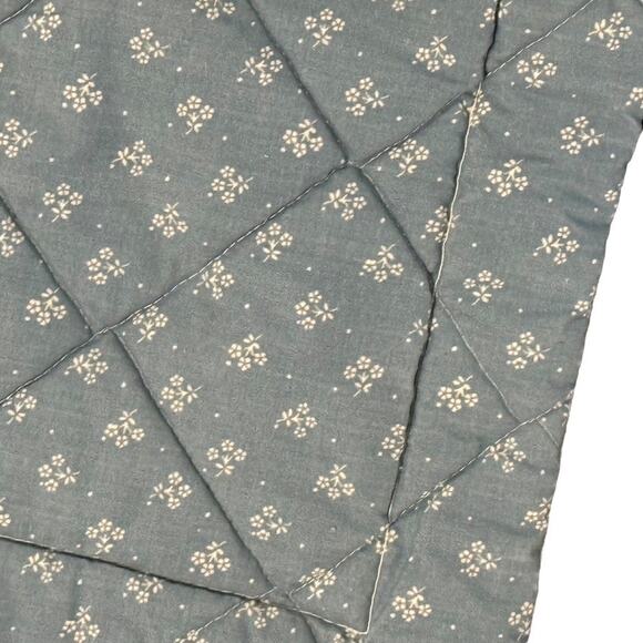 Laura Ashley Vintage Set of 2 Pillow Shams Covers Quilted Blue USA Made Standard - Picture 2 of 6